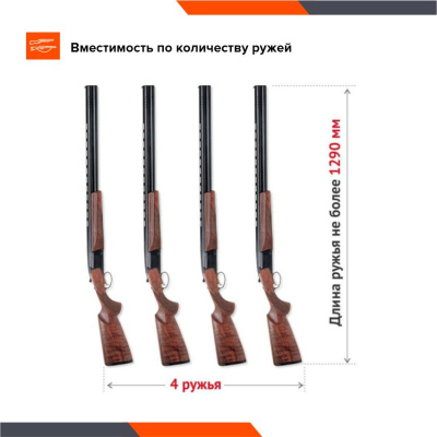 Оружейный сейф Stalker S5 (фото), размеры: 1500x300x200 мм., для хранения 3-4 руж. высотой до 1290 мм.